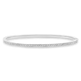 0.47ct 14k White Gold Diamond Bangle